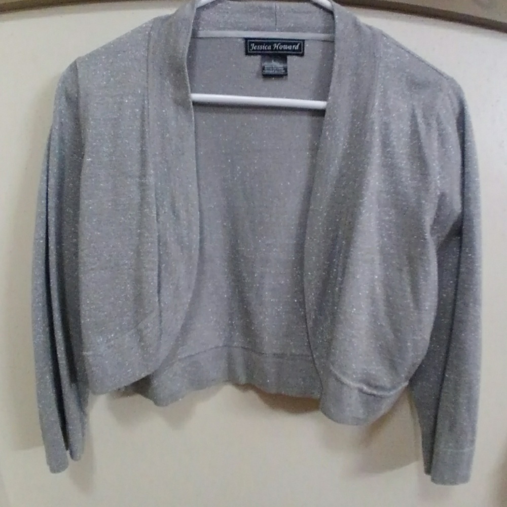 Silver sparkle shrug